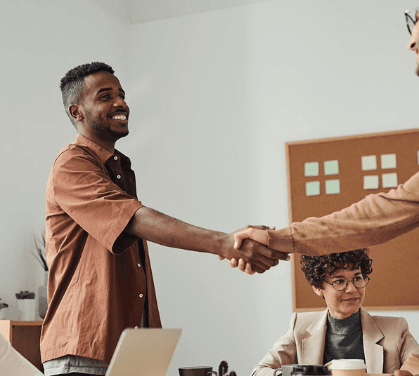 Partners shaking hands