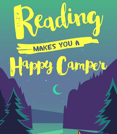 Reading makes you a happy camper